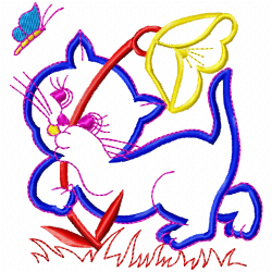 Cats Embroidery Design 12 Cats Embroidery Design 12